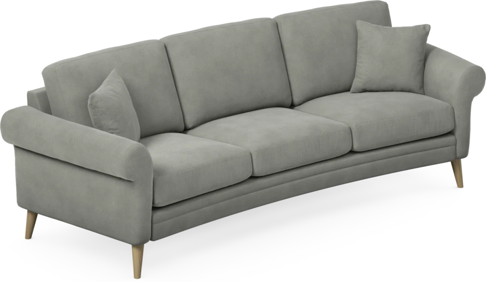 Eden - 3-sits soffa svängd - Grå