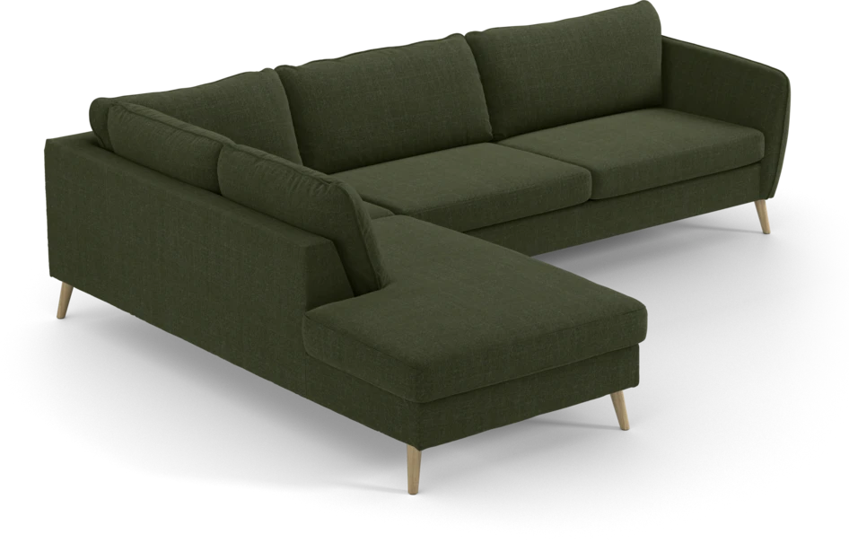 County - 2,5-sits soffa med divan vänster - Grön