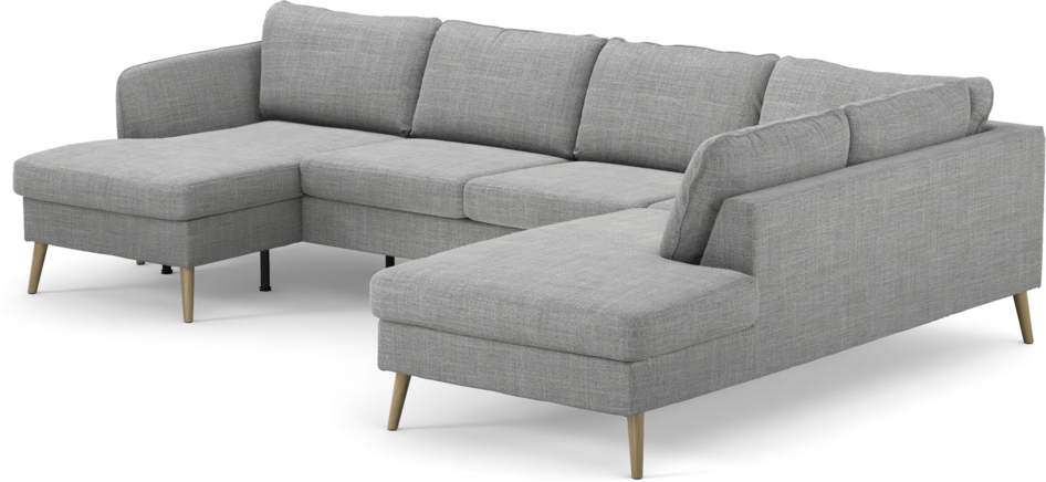 County - 3-sits soffa med schäslong vänster och divan höger - Grå
