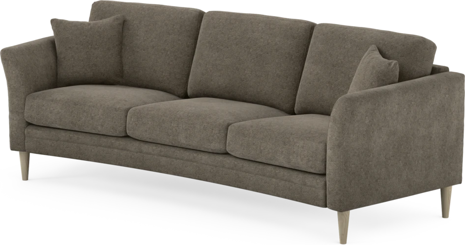 Eden - 3-sits soffa svängd - Brun