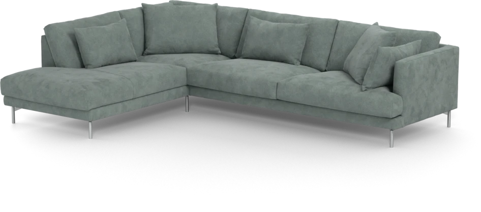 Harper - 3-sits soffa med divan vänster - Blå