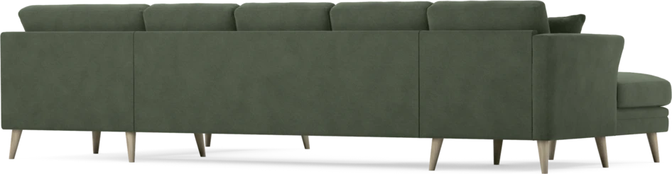 Eden - 3-sits soffa med schäslong vänster och divan höger - Grön