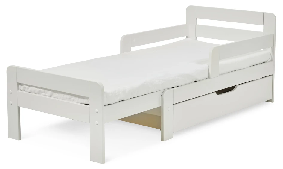 Nora - Sänglåda till växasäng, 110x62x19 cm - Vit