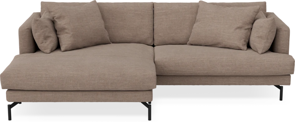 Harper - 4-sits med schäslong XL vänster - Brun