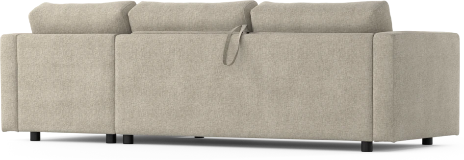 Lindö - Bäddsoffa 2,5-sits med schäslong, vändbar - Beige