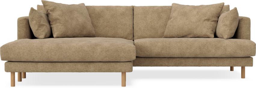 Harper - 4-sits med schäslong XL vänster - Brun