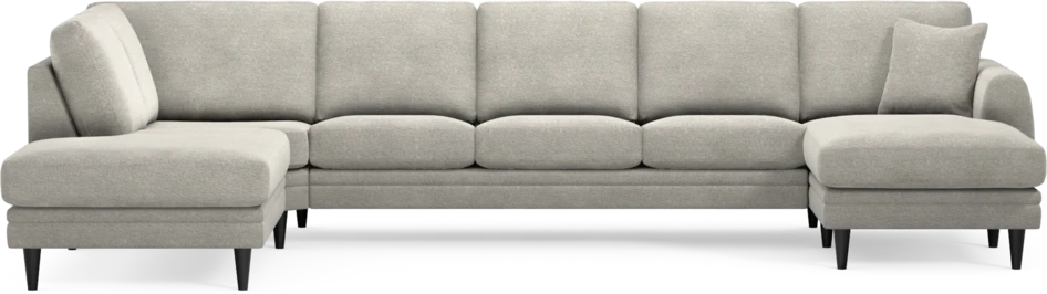 Eden - 3-sits soffa med divan vänster och schäslong höger - Grå