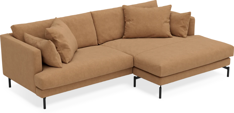 Harper - 4-sits med schäslong XL höger - Gul