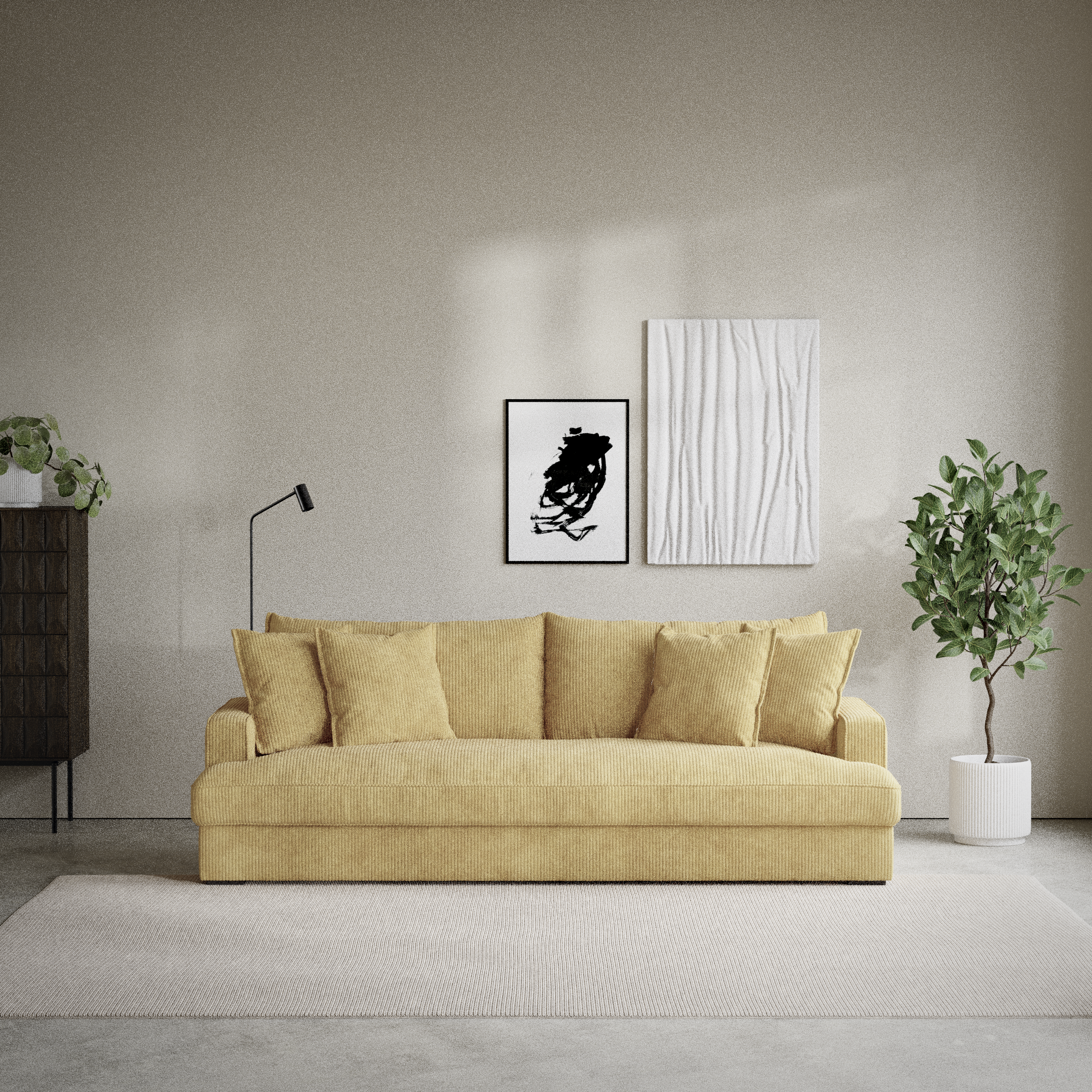 Mila - 4-sits soffa, hel dyna - inspiration