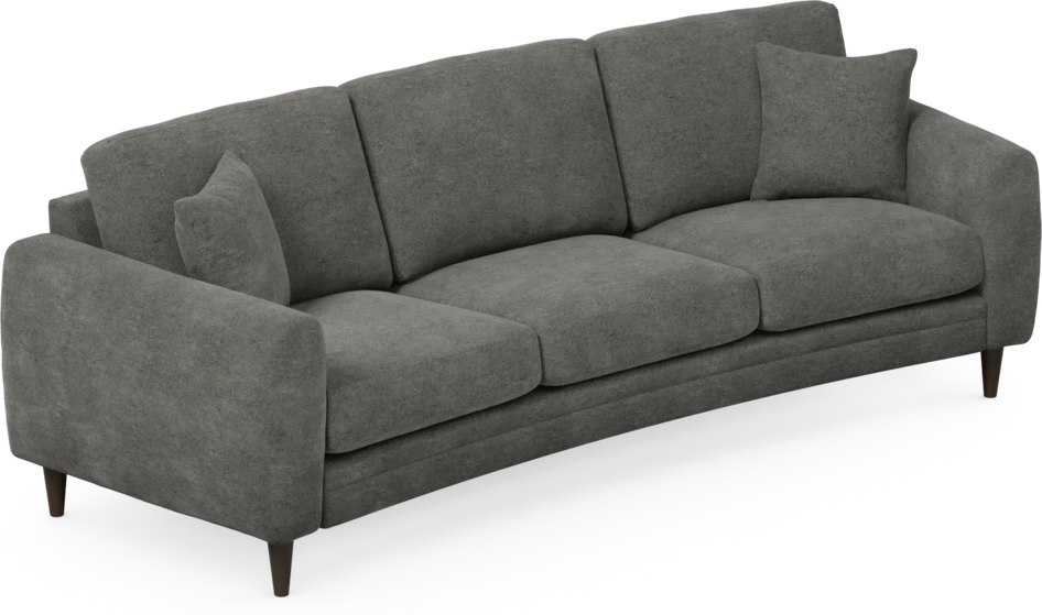 Eden - 3-sits soffa svängd - Grå