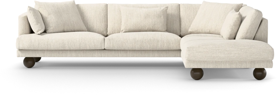 Harper - 3-sits soffa med divan höger - Vit