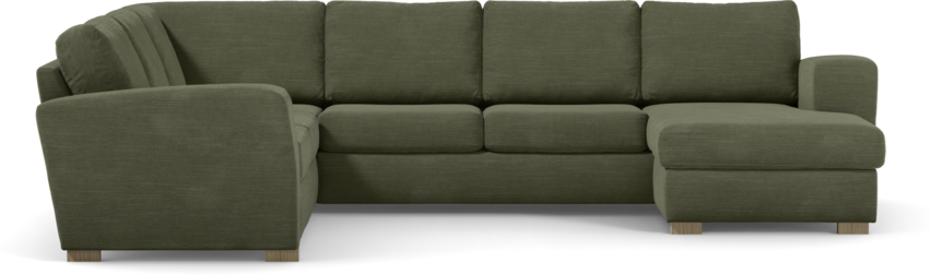Friday - Hörnsoffa, 2+3-sits med schäslong höger - Grön