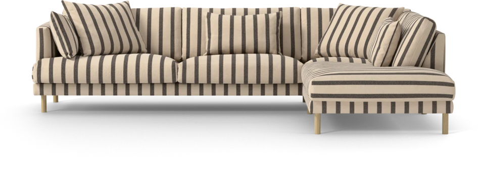 Harper - 3-sits soffa med divan höger - Flerfärgad