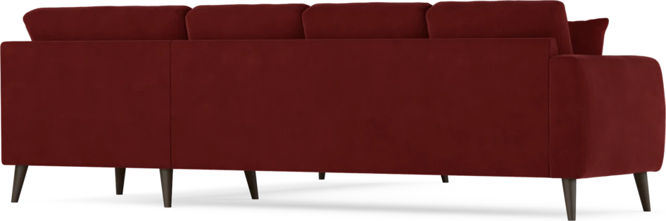 Eden - Hörnsoffa, 3+3-sits - Röd