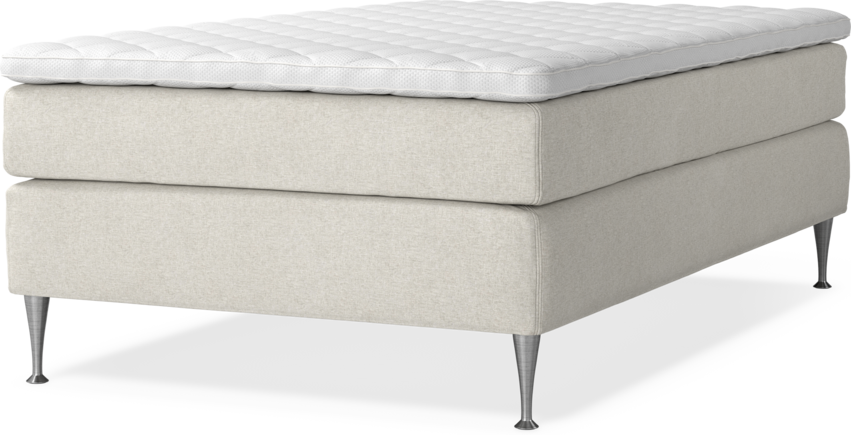 Delux Sense - Kontinentalsäng, enkelsäng 120 cm med bäddmadrass - Beige