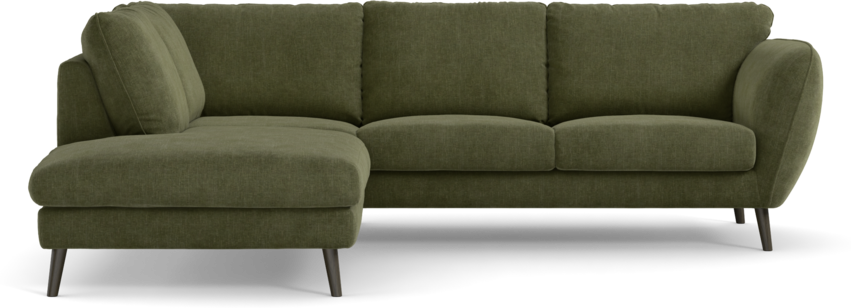 Madison Lux - 2-sits soffa med divan vänster - Grön