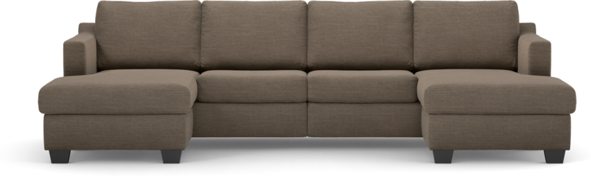 Friday - 2-sits soffa med två schäslonger - Brun