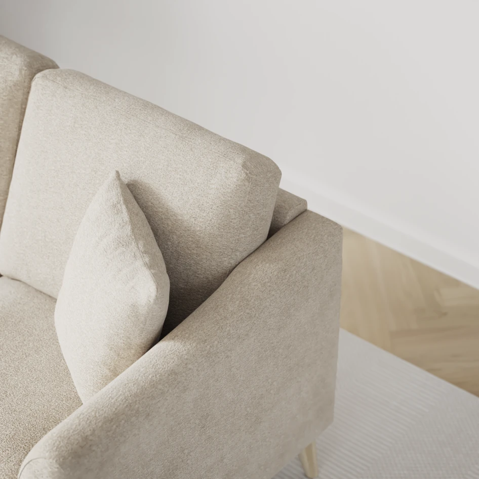Eden - 3-sits soffa svängd - Beige