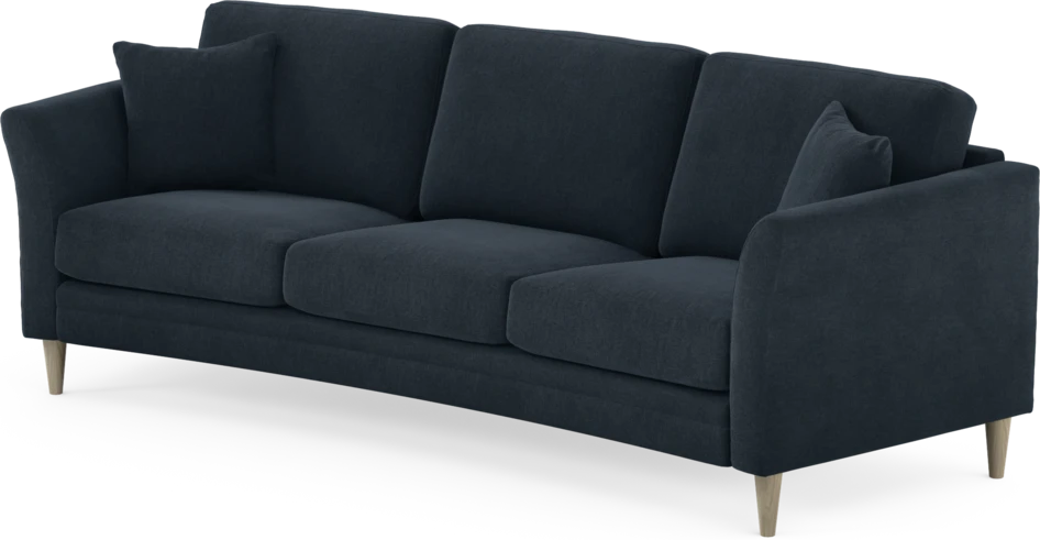 Eden - 3-sits soffa svängd - Blå