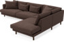 Harper - 3-sits soffa med divan höger - Brun