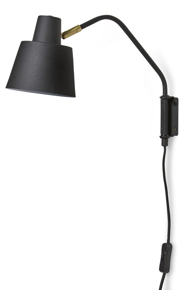 Janne - Vägglampa, H26 cm - Svart
