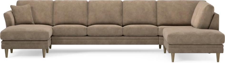 Eden - 3-sits soffa med schäslong vänster och divan höger - Beige