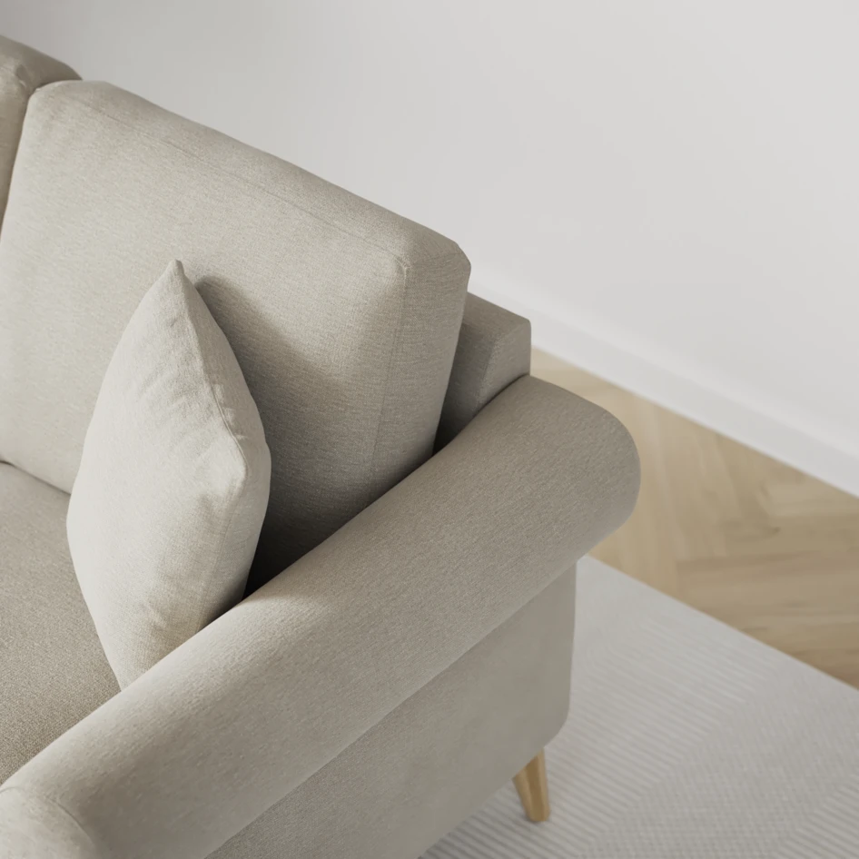Eden - 3-sits soffa svängd - Brun