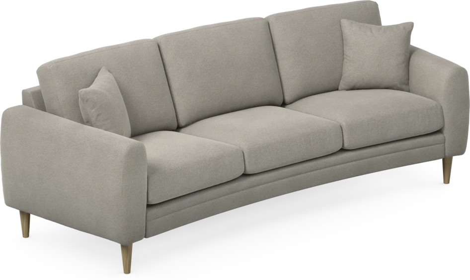 Eden - 3-sits soffa svängd - Grå