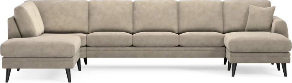 Eden - 3-sits soffa med divan vänster och schäslong höger - Beige
