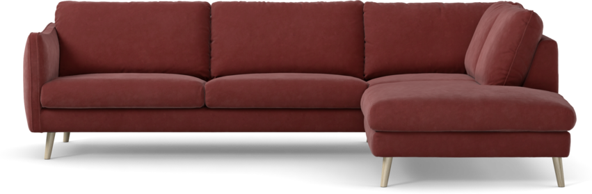 Madison Lux - 3-sits soffa med divan höger - Rosa