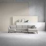 County - 3-sits soffa med schäslong vänster och divan höger - Beige