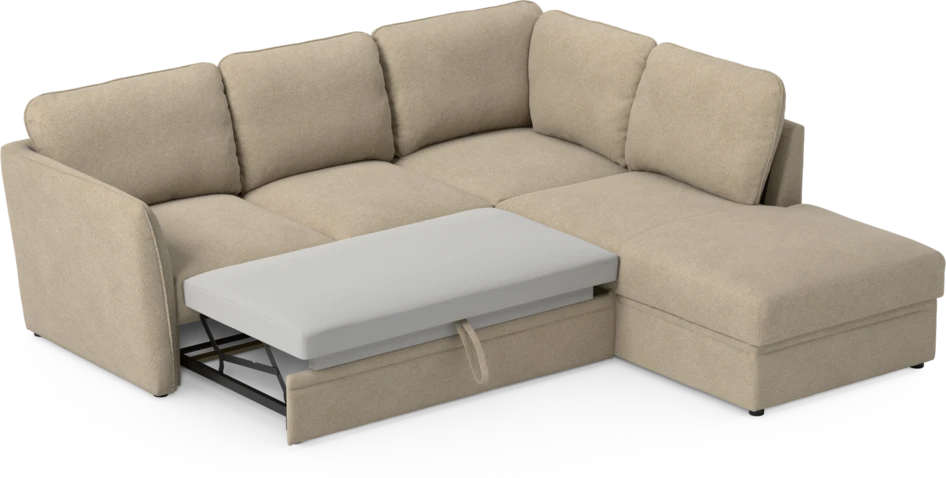 Öland - Bäddsoffa med divan höger - Beige