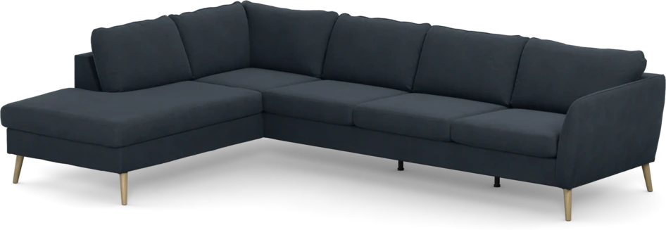County - 3-sits soffa med divan vänster - Blå
