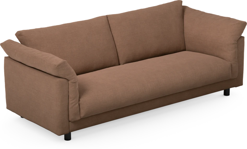 Cherrie - 3-sits soffa, hel dyna, fast klädsel - Orange