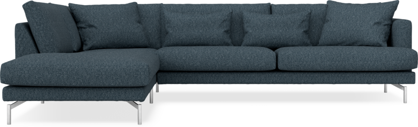 Harper - 3-sits soffa med divan vänster - Blå