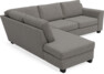 Friday - 2,5-sits soffa med divan vänster - Grå