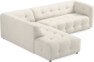 Bella - 3-sits soffa med divan vänster - Vit