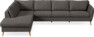 County - 3-sits soffa med divan vänster - Brun