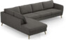 County - 3-sits soffa med divan vänster - Brun