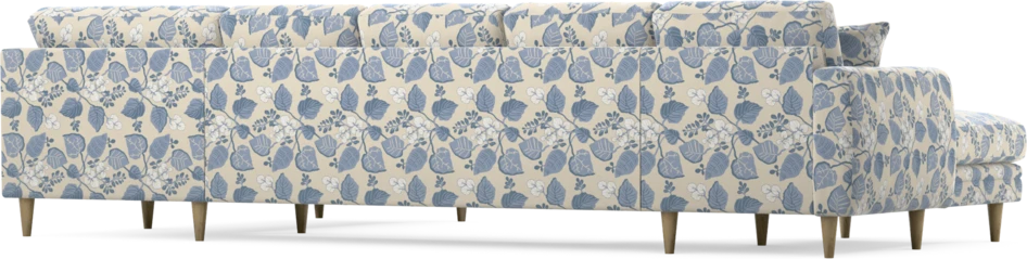 Eden - 3-sits soffa med schäslong vänster och divan höger - Flerfärgad