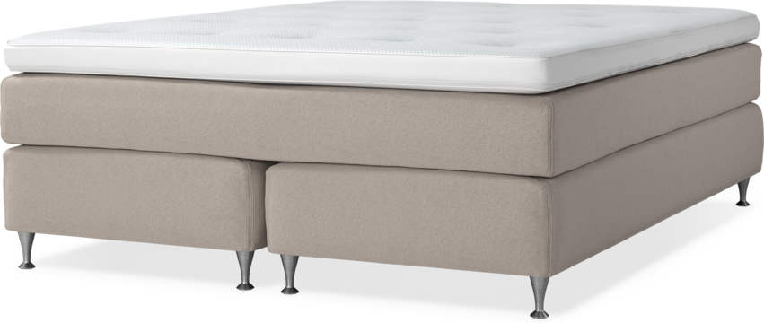 Delux Sense - Kontinentalsäng, dubbelsäng med bäddmadrass - Beige