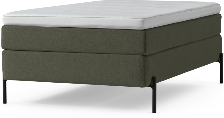 Delux Sense - Kontinentalsäng, enkelsäng 120 cm med bäddmadrass och sängben