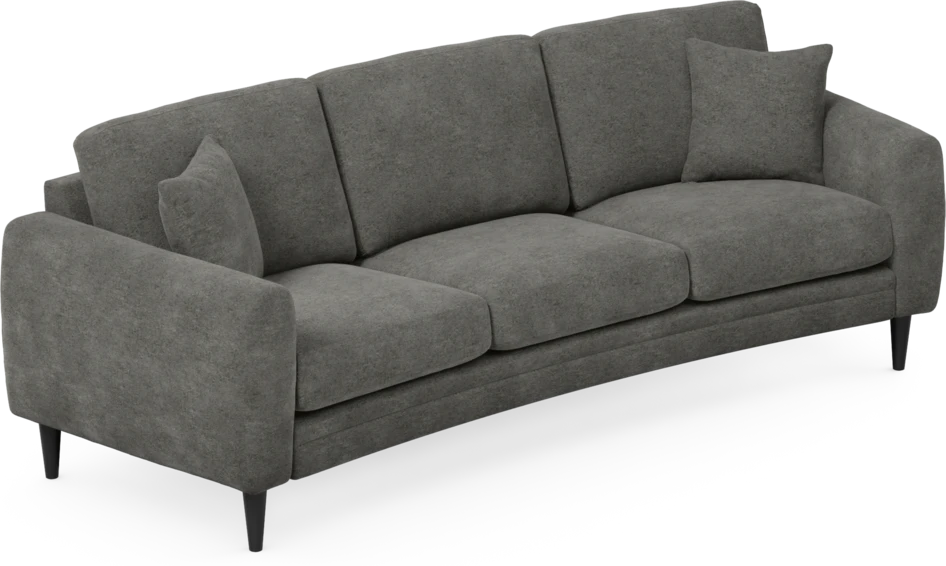 Eden - 3-sits soffa svängd - Grå