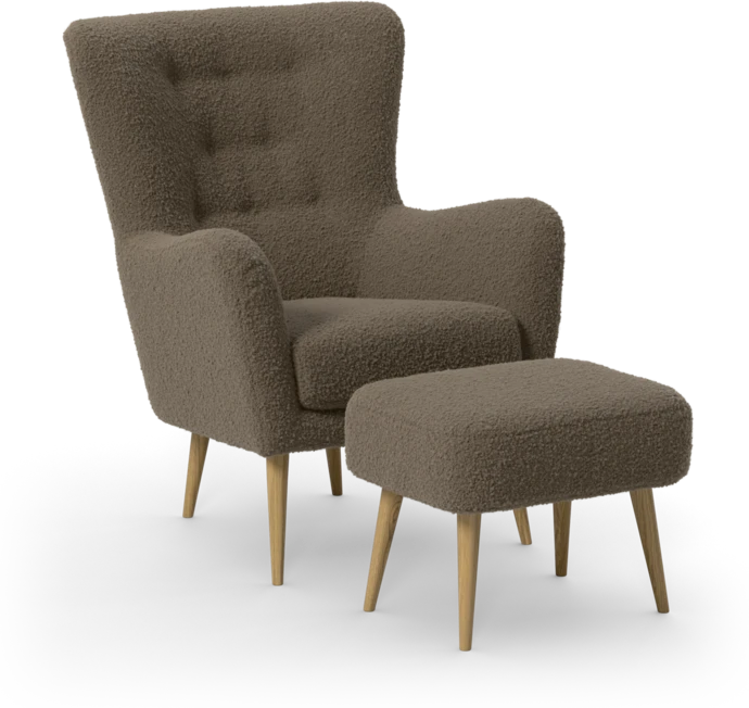 Cordelia, Fåtölj med fotpall