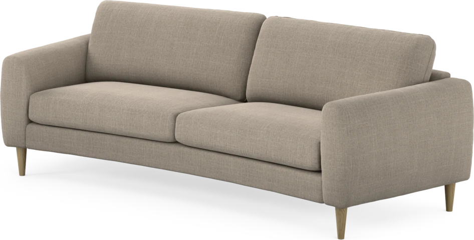 Bridge - 3-sits soffa svängd - Beige