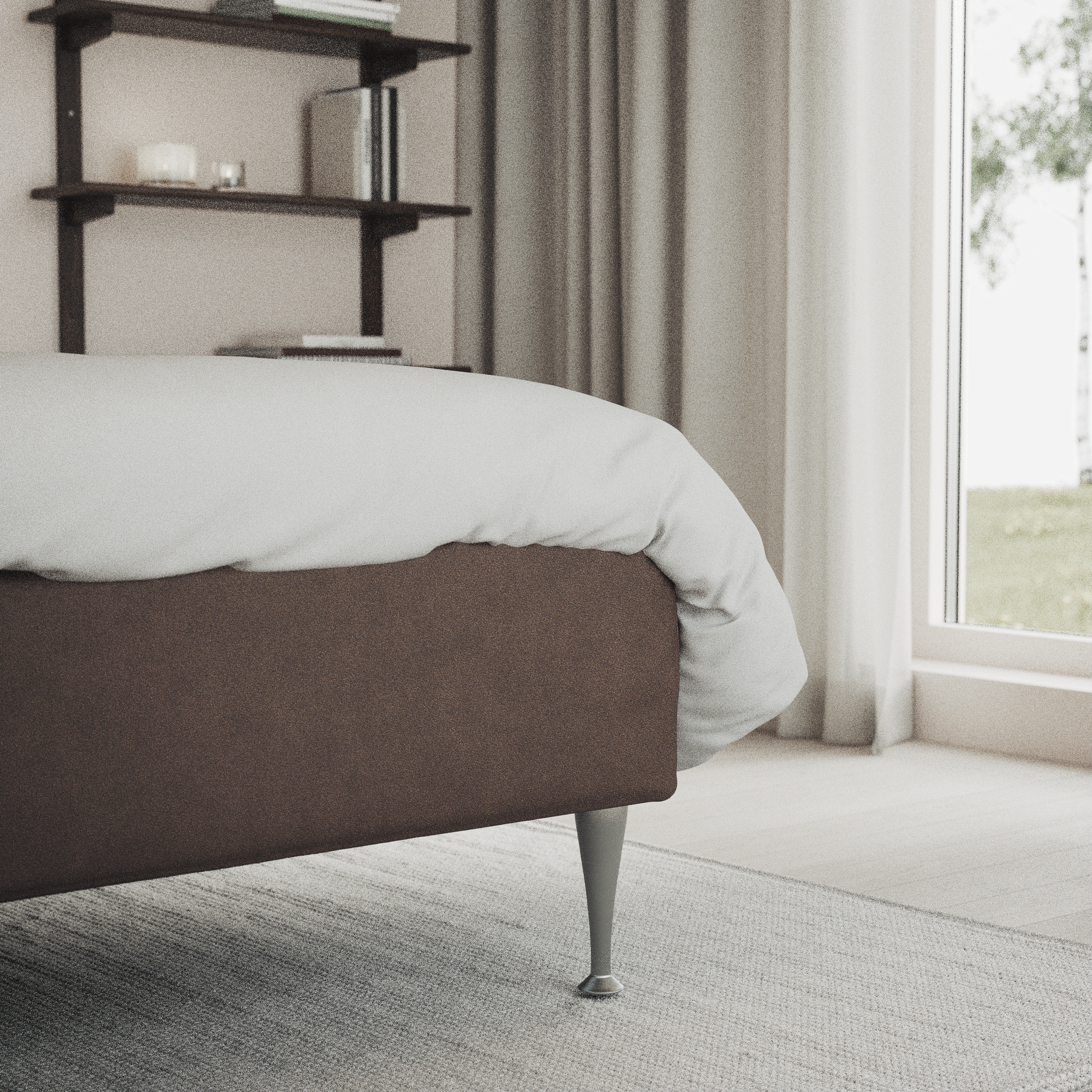 Delux Exclusive - Kontinentalsäng, enkelsäng 120 cm med bäddmadrass och sängben - inspiration