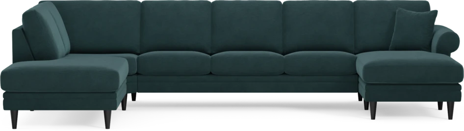 Eden - 3-sits soffa med divan vänster och schäslong höger - Blå