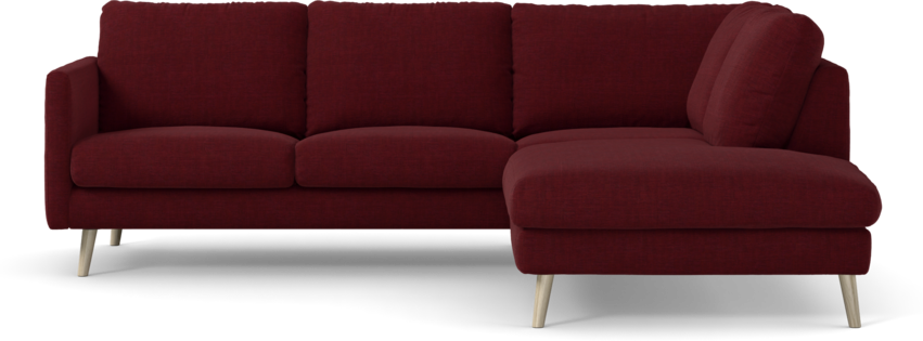 Madison Lux - 2-sits soffa med divan höger - Röd