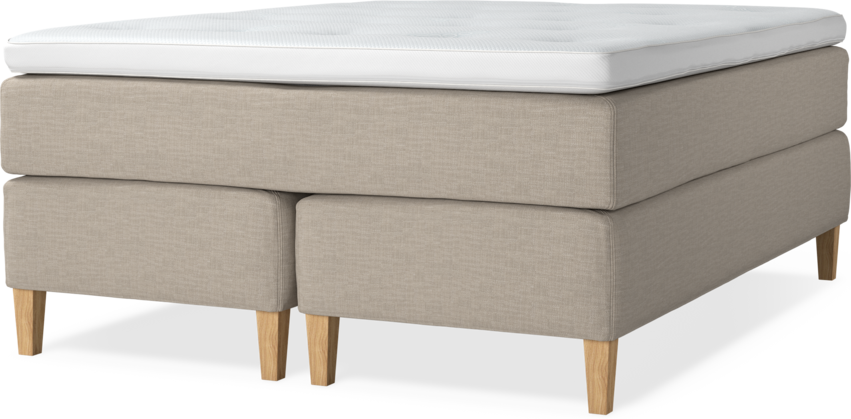 Delux Dream - Kontinentalsäng, dubbelsäng med bäddmadrass - Beige