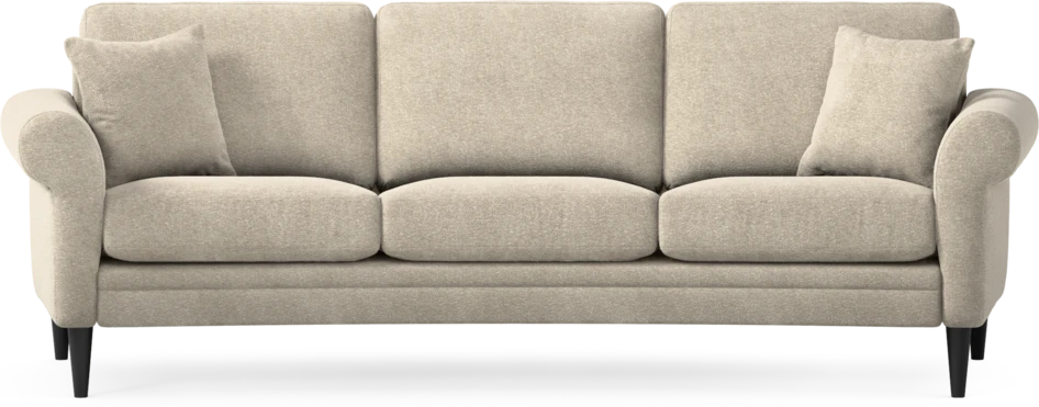 Eden - 3-sits soffa svängd - Beige